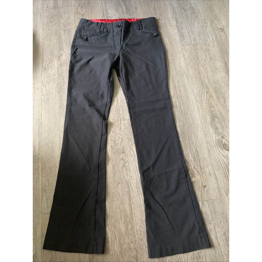 Silhouette NYC Vintage Dress Pants Black Womens Size 9 Petite Check Pattern
